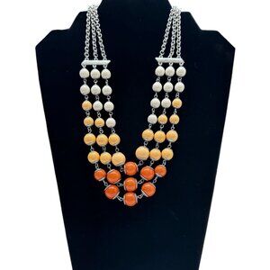 Lia Sophia Three Strand Beaded Necklace